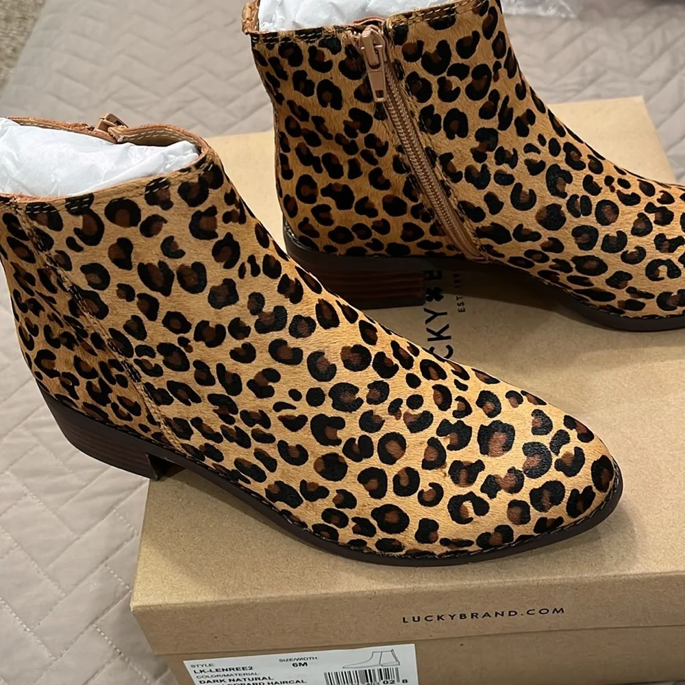Lucky Brand Lenree2 Calf Hair Bootie / Size 6/ NIB